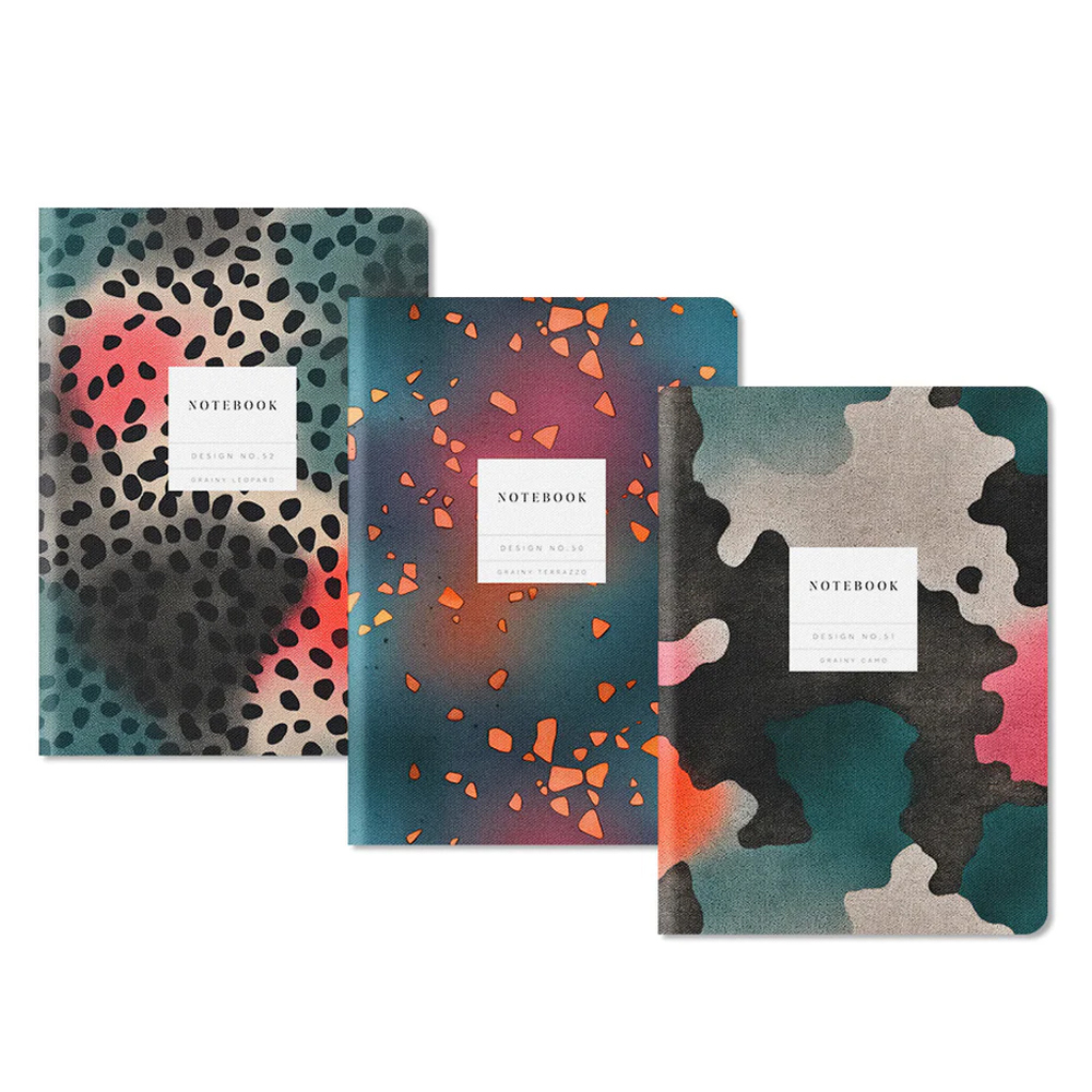 Ohh Deer Kaleido Set No.8 3 Pack Lined Notebooks A5